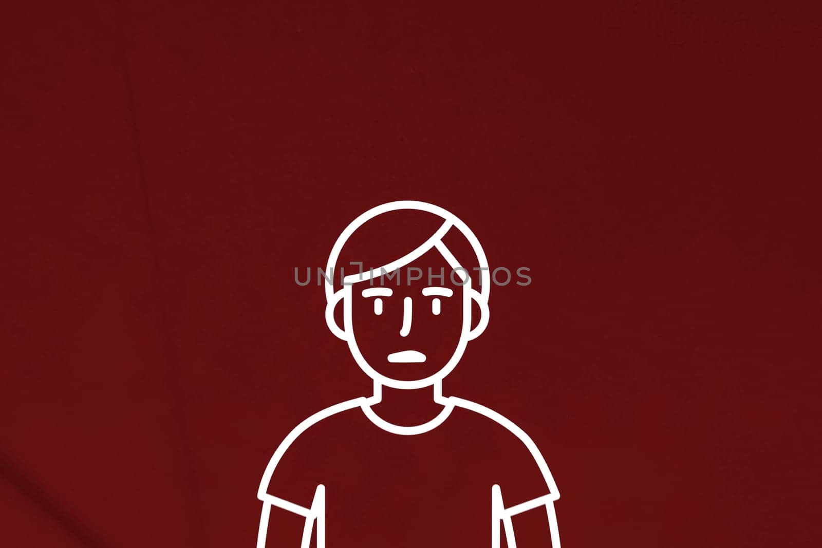 Illustration, a person infected with coronavirus. The spread of coronavirus.