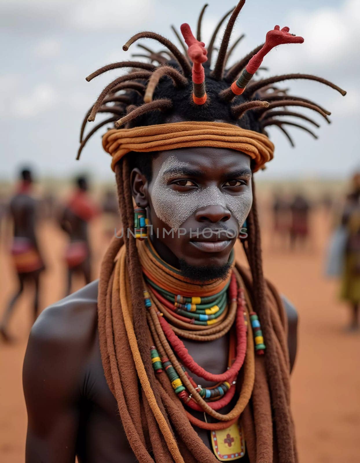 Participants display their elaborate adornments and traditional attire at the Wodaabe Mbororo Guerewol festival in Niger. The celebration highlights unique cultural practices.