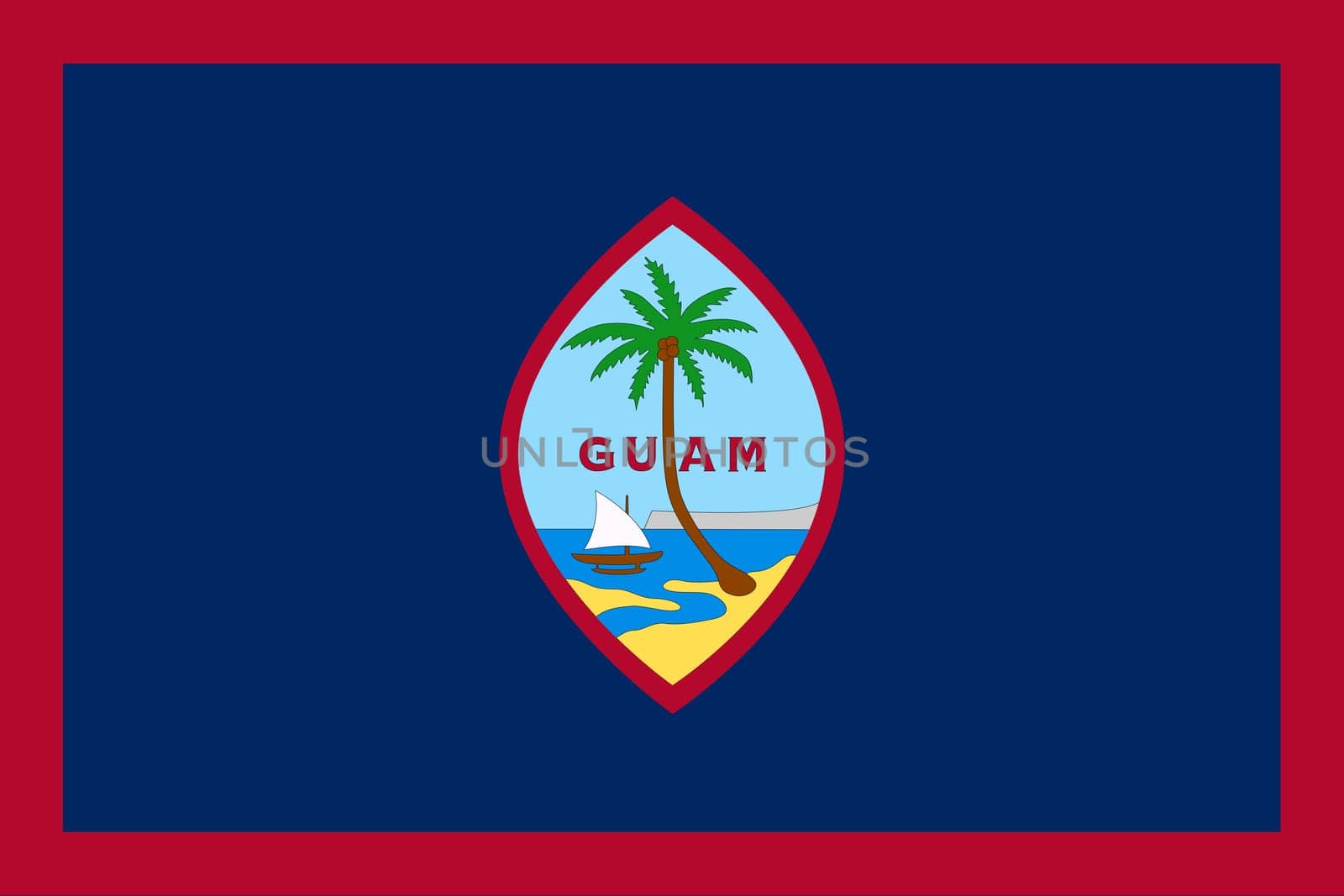 A Guam territory of the United States flag background illustration