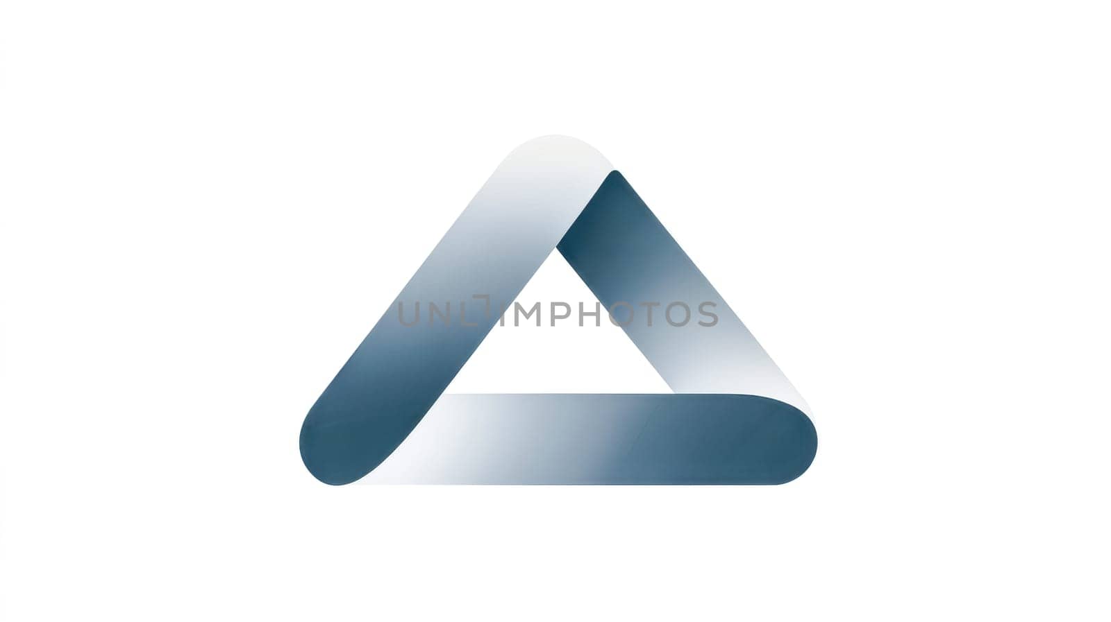 Modern and minimalist triangle shaped logo design featuring a subtle gray gradient, creating an abstract and visually appealing symbol suitable for various branding purposes