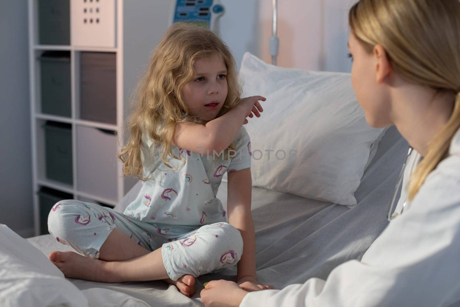 A truly heartwarming moment of genuine connection occurring during the cherished bedtime storytime ritual