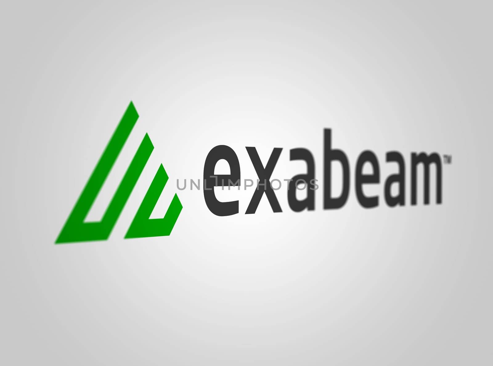 Foster City, US, May 2023: Exabeam logo on a white background. Exabeam is a cybersecurity company. Security intelligence and analytics solutions. Illustrative editorial. Illustration. Selective focus