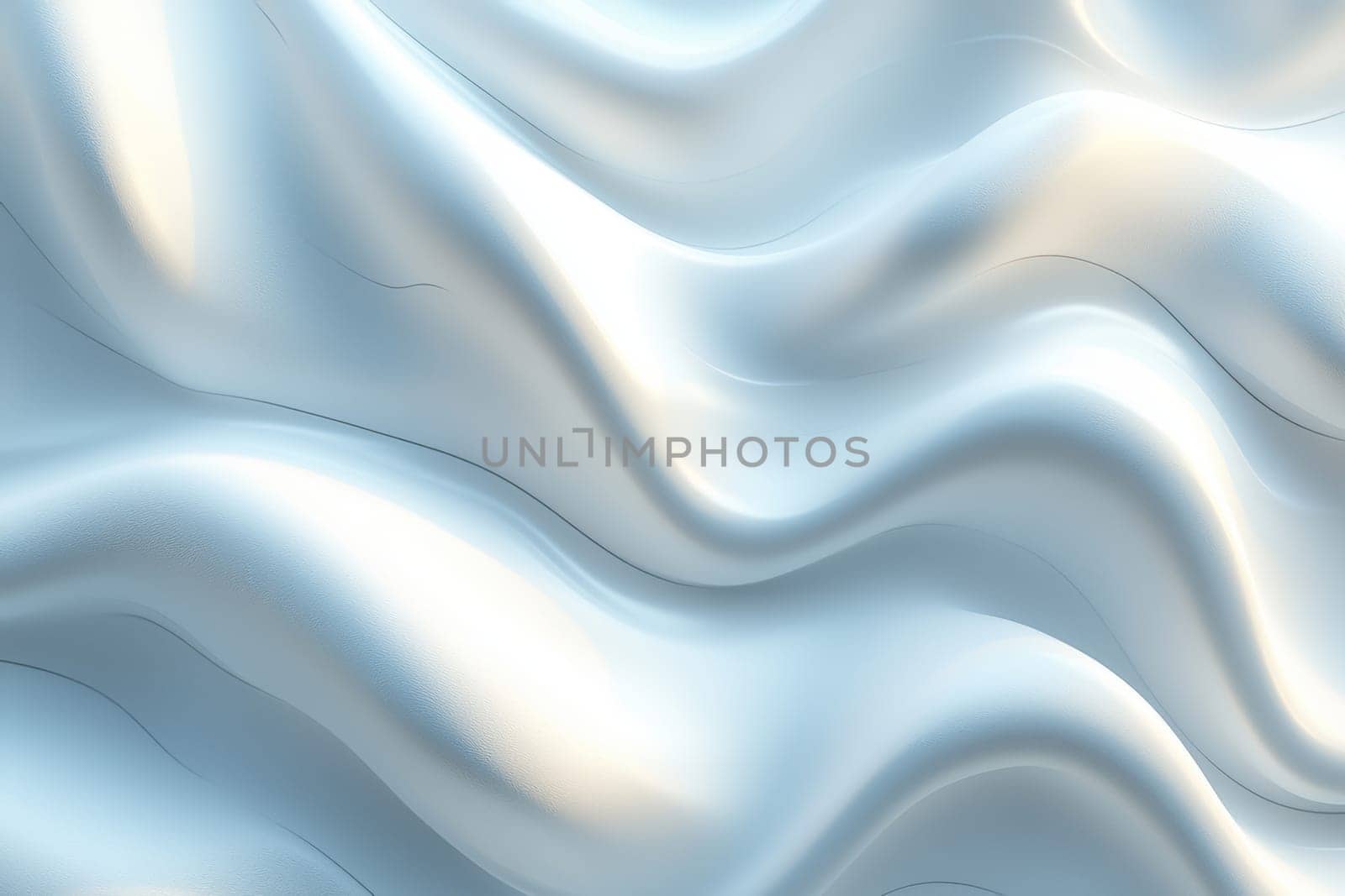 Delicate, wavy fabric in light shades of white creates an elegant and calming atmosphere, showcasing texture and movement beautifully.