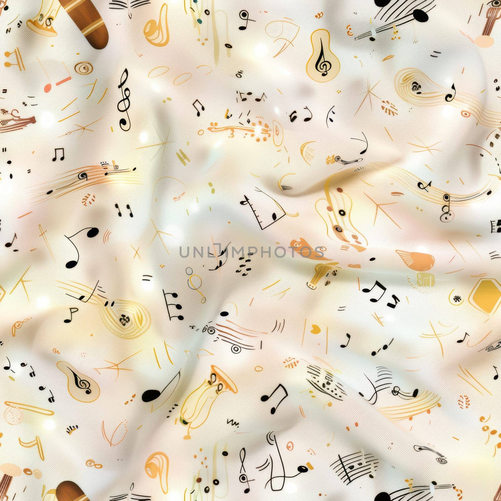 This stylish abstract fabric design showcases a captivating blend of various colors and intriguing shapes