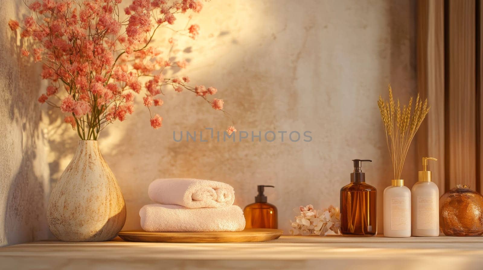 beautiful spa accessories, Generative AI nature