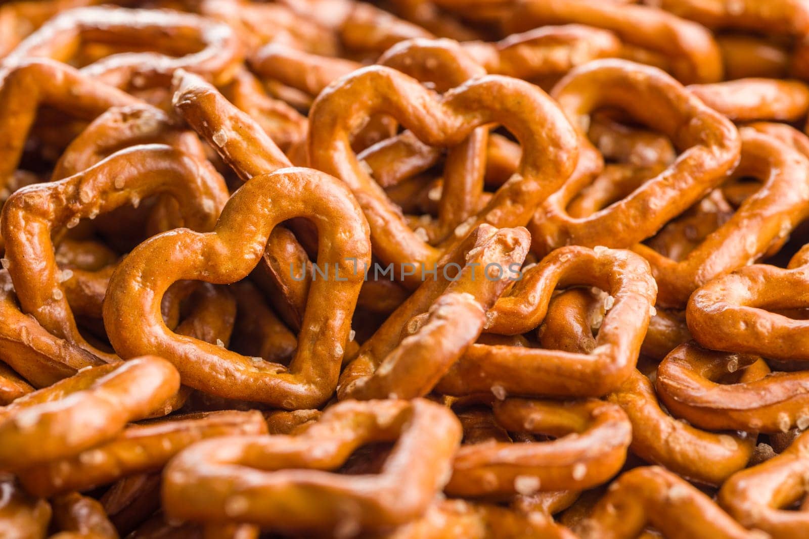 A lot of heart shaped pretzels.