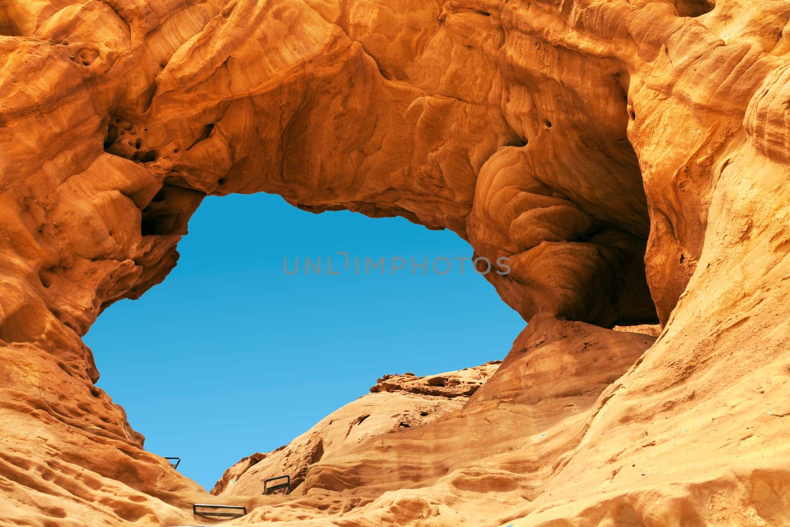 Arch in the rock. Timna park, Central Israel