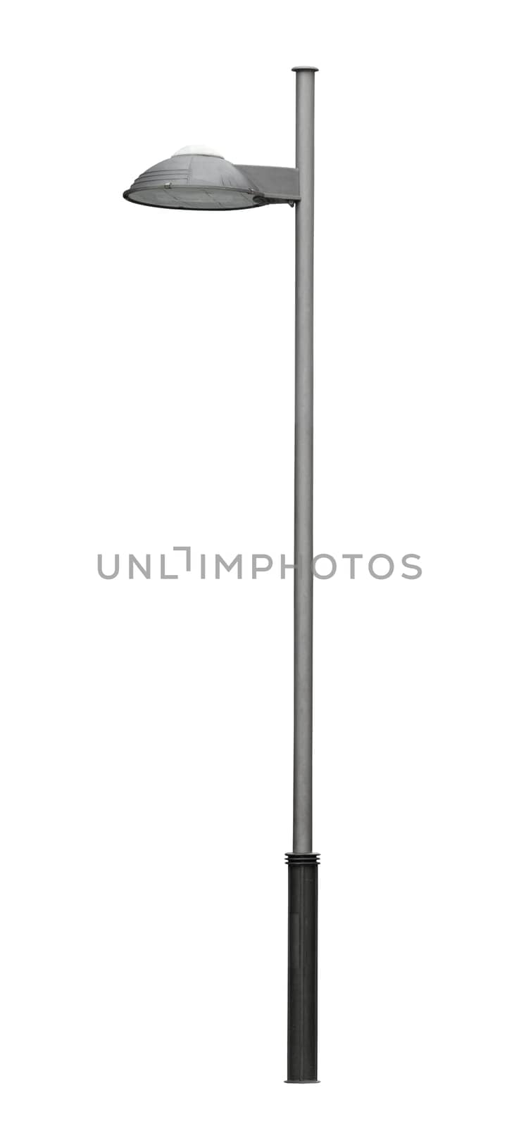 An old street lamppost isolated over white