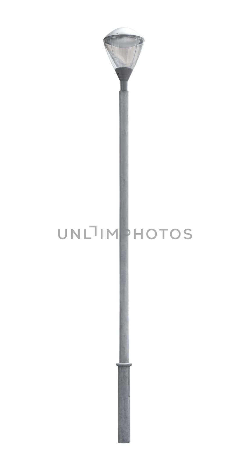 An old street lamppost isolated over transparent background