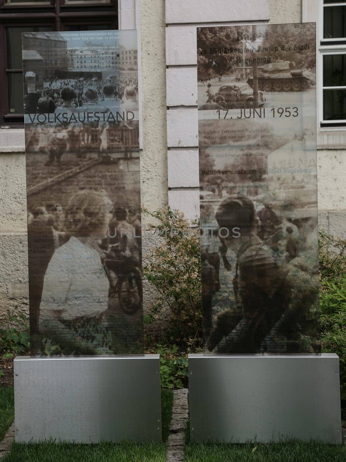 Gedenkstelen zur Erinnerung an DDR-Volksaufstand 17.06.1953 in Magdeburg