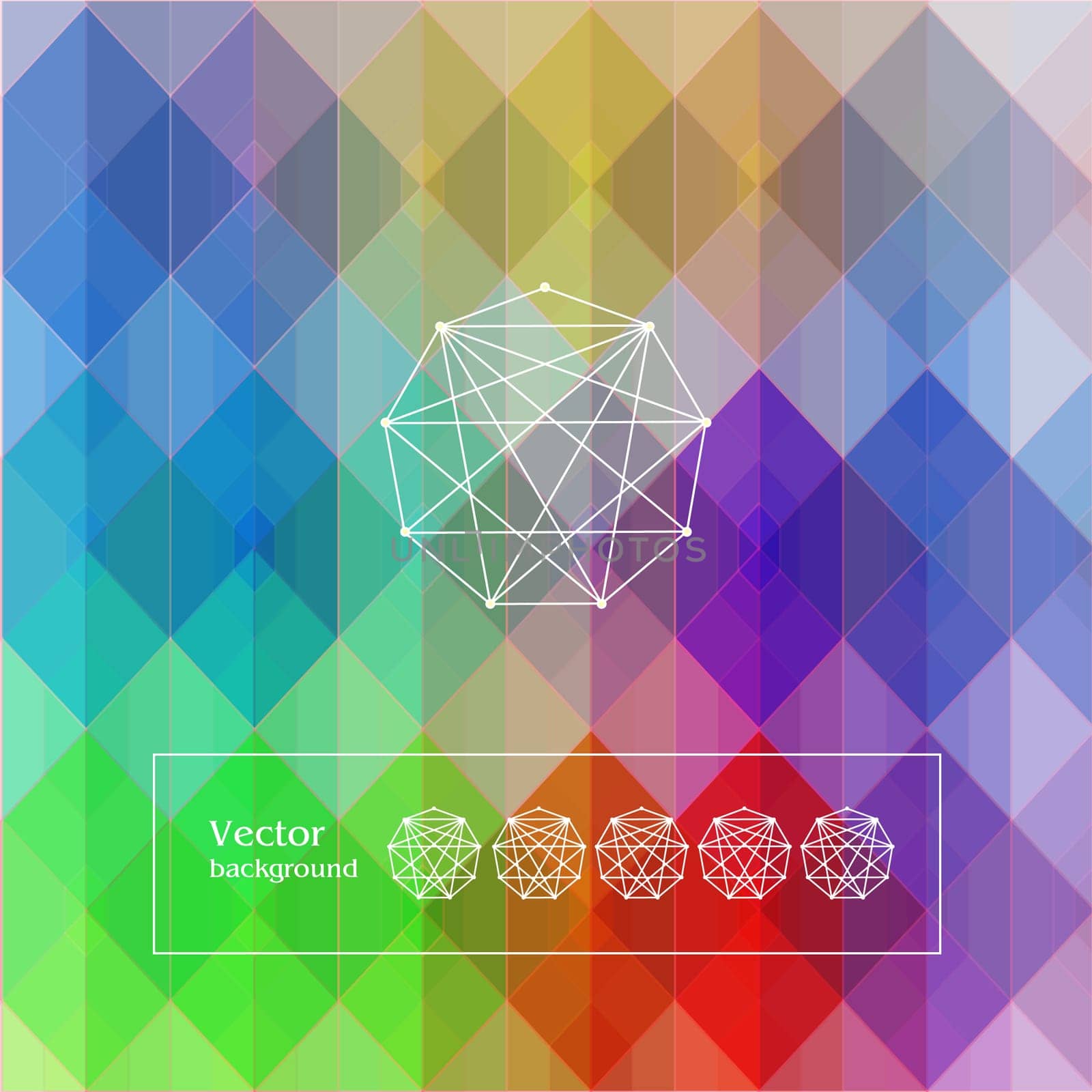 Vector Abstract geometric background. Template brochure design. Blue hexagon shape