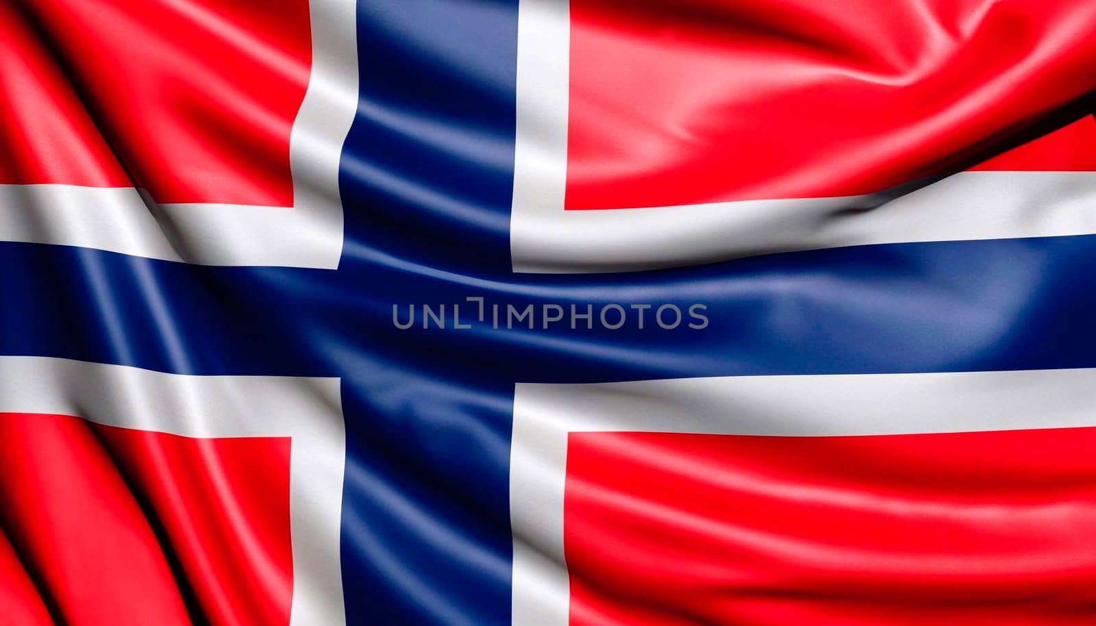 many raised hands of people against the background of a colored silk state flag with soft folds, people unity concept