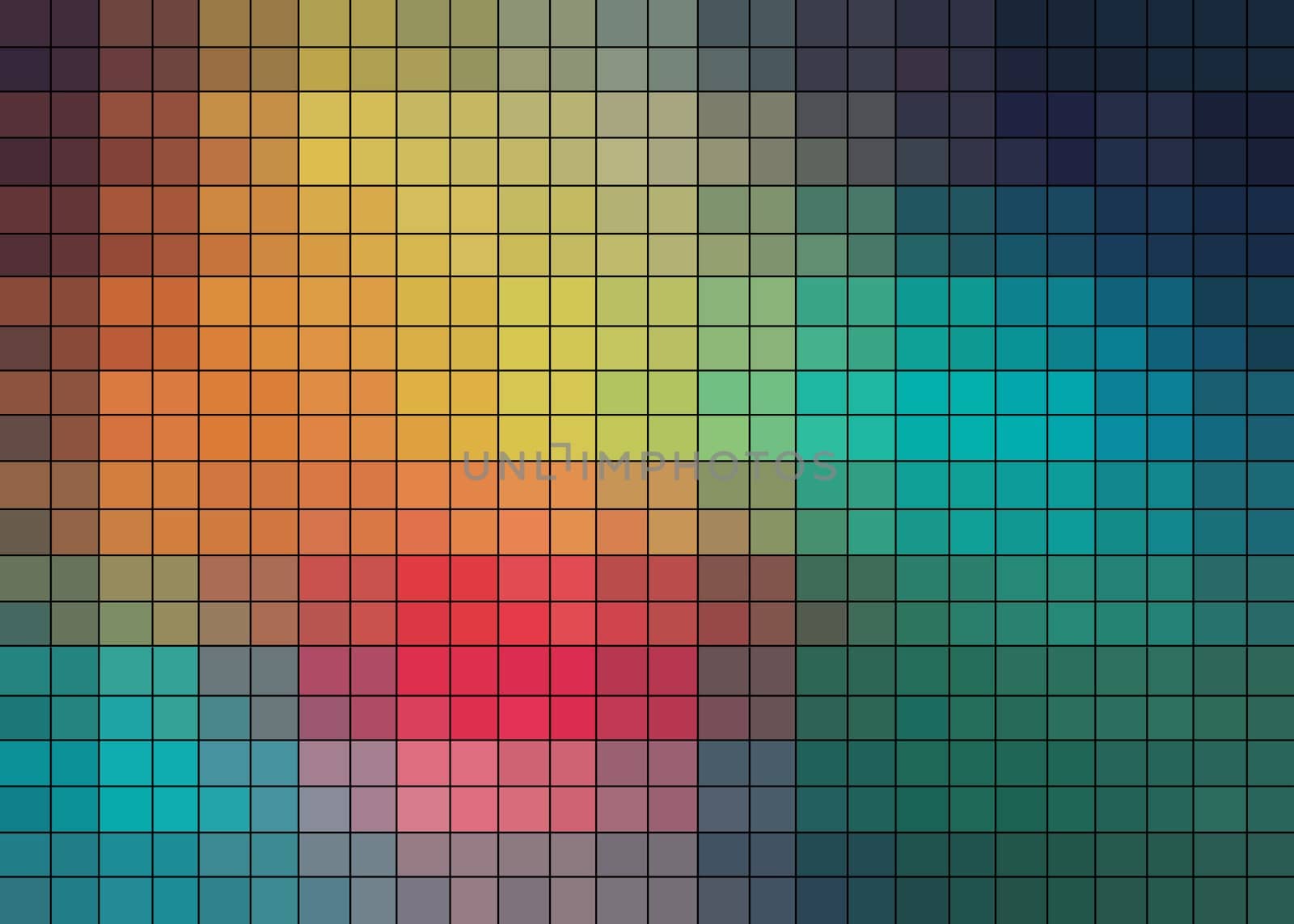 Colorful bright cubes. Seamless pattern, abstract background. Vector illustration
