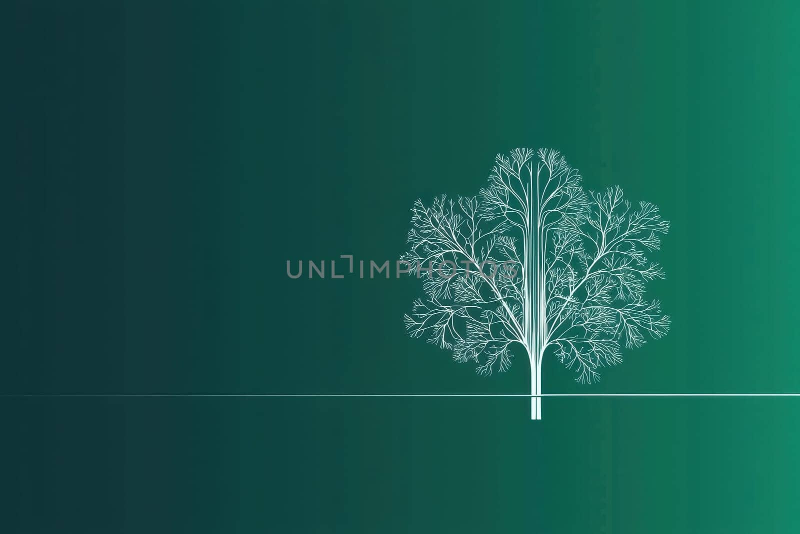 A sleek, minimalist tree design that symbolizes growth and sustainability against a contemporary backdrop