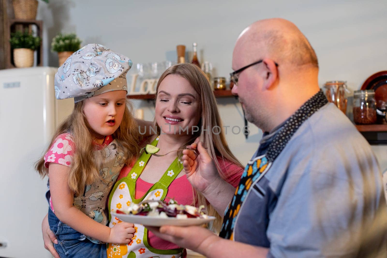 A joyful and loving family enthusiastically baking together, creating delicious treats and cherished memories
