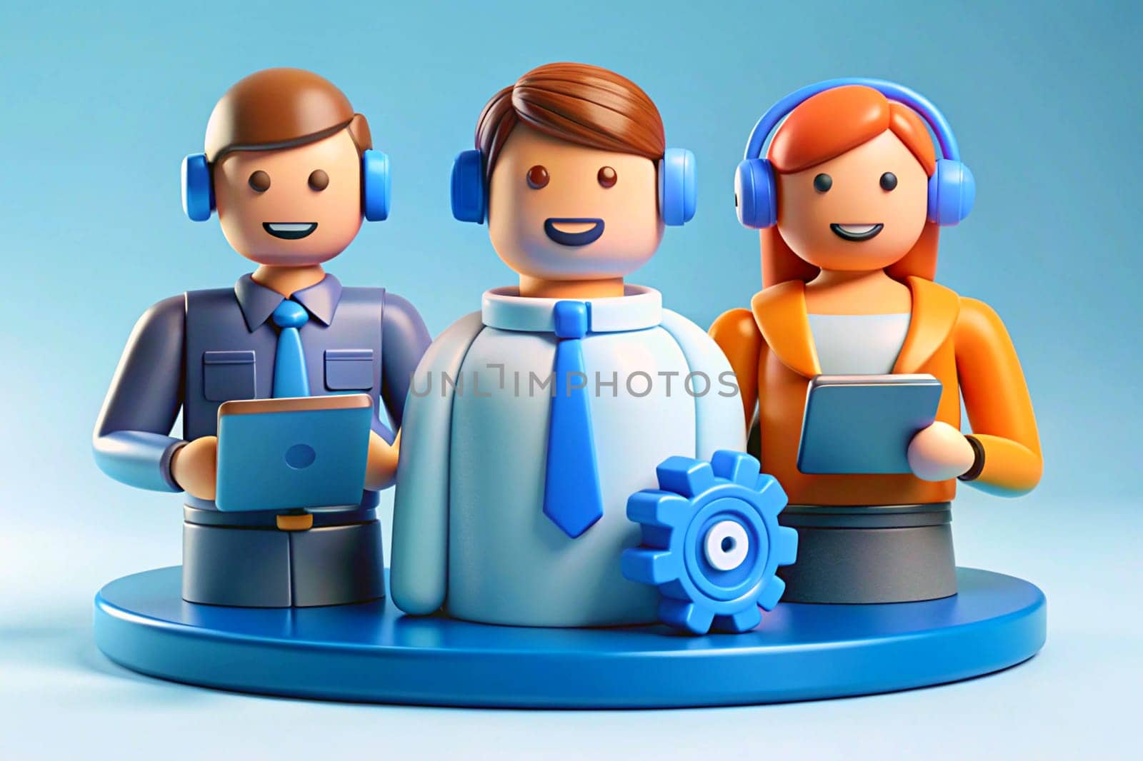 the combined action of a group of people, especially when effective and efficient