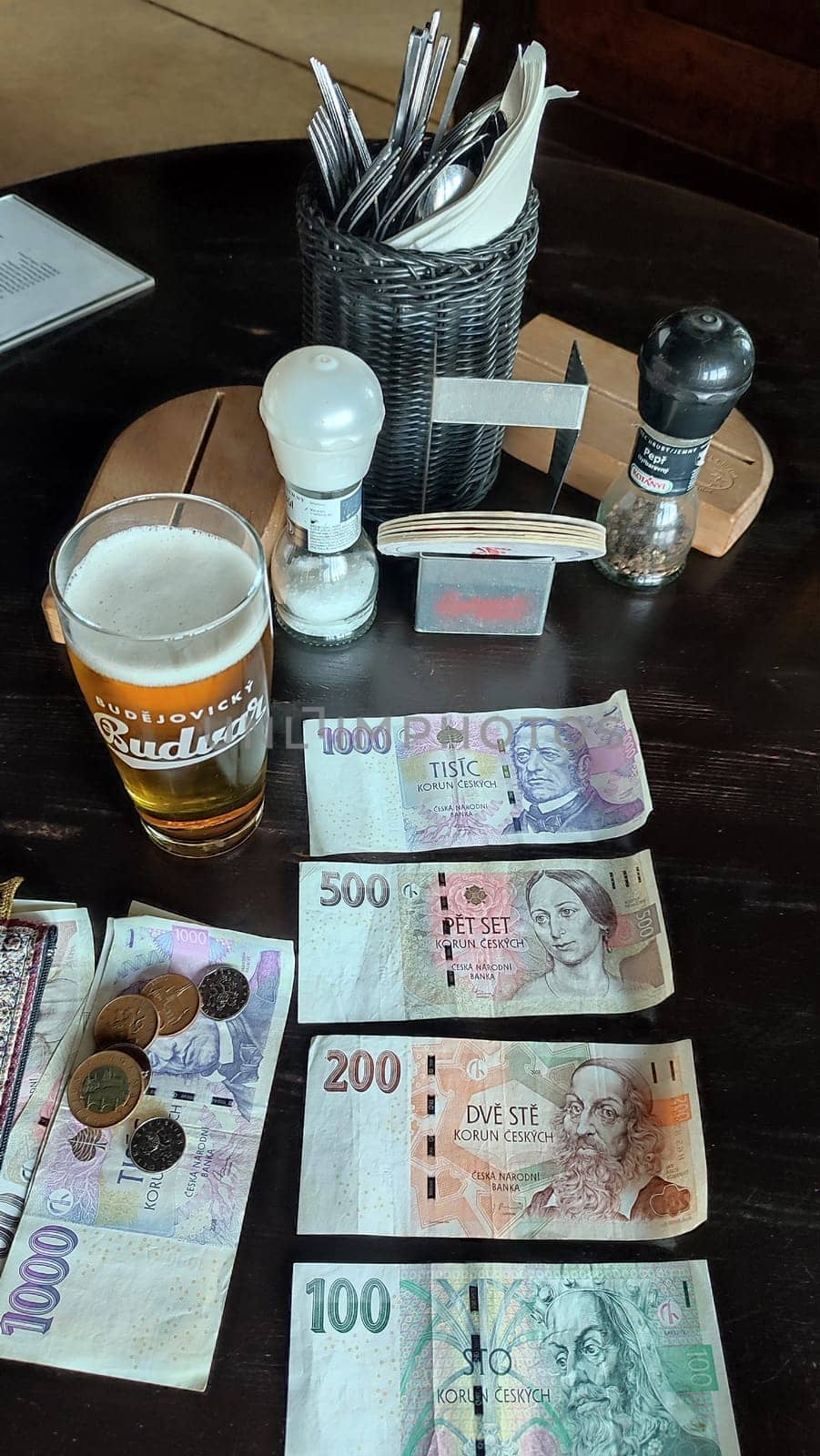 October 17 2024 Hrensko Czech Republic Europe Czech banknotes currency business objects finance industry commercial editorial . High quality photo