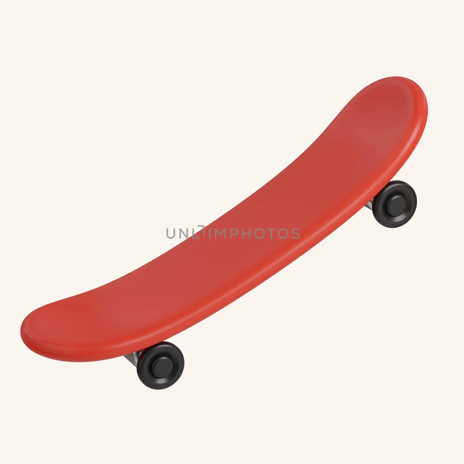 cute skateboard icons. minimal 3D Illustration School Education
