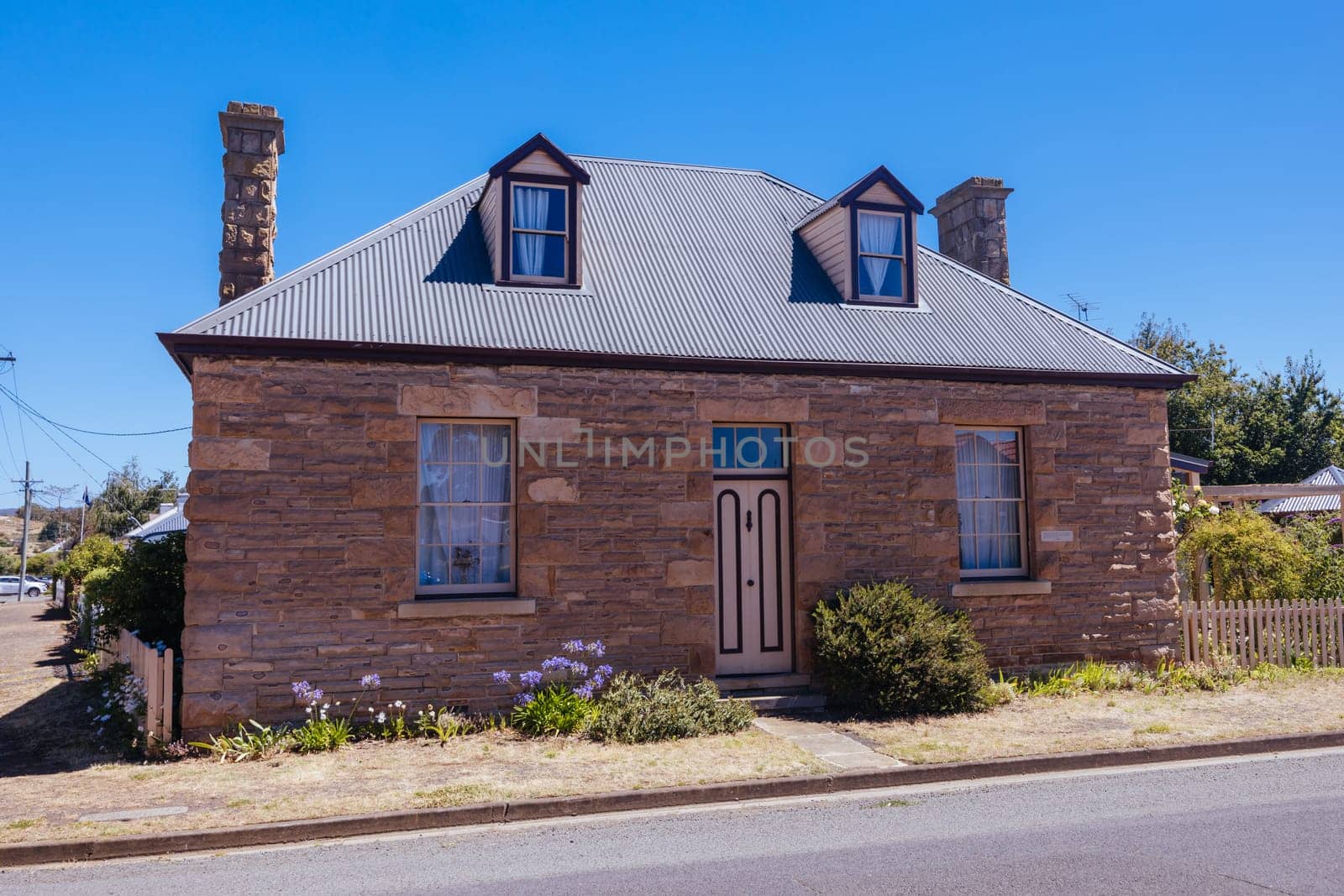 BOTHWELL, AUSTRALIA - FEBRUARY 06 2025: The rural historic town of Bothwell on a warm summer's day in Tasmania, Australia
