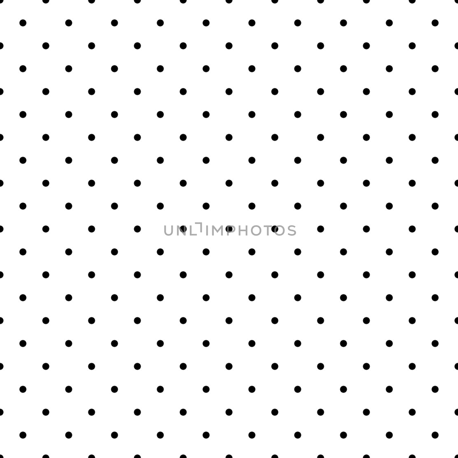 Seamless vector pattern, texture or background with black polka dots on white background. For desktop wallpaper and website design.