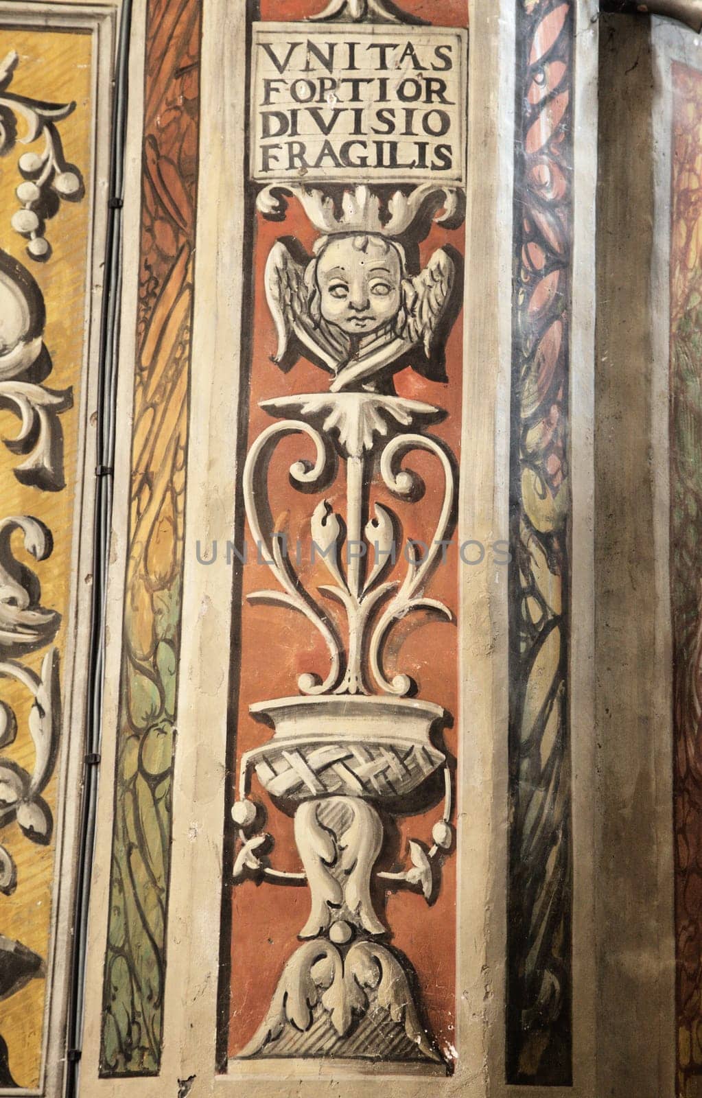 Decorative wall elements highlight the ornate design of Sainte-Secile cathedral in Albi, showcasing historical artistry.