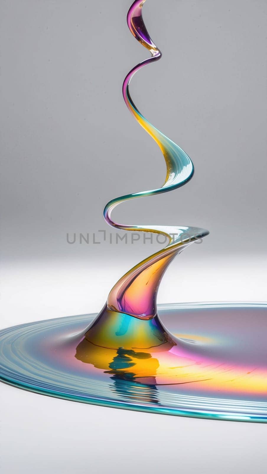 A stunning abstract liquid swirl design on a clean white background, showcasing a dynamic blend of bright colors, including blues, reds, and yellows, creating a sense of motion and energy.