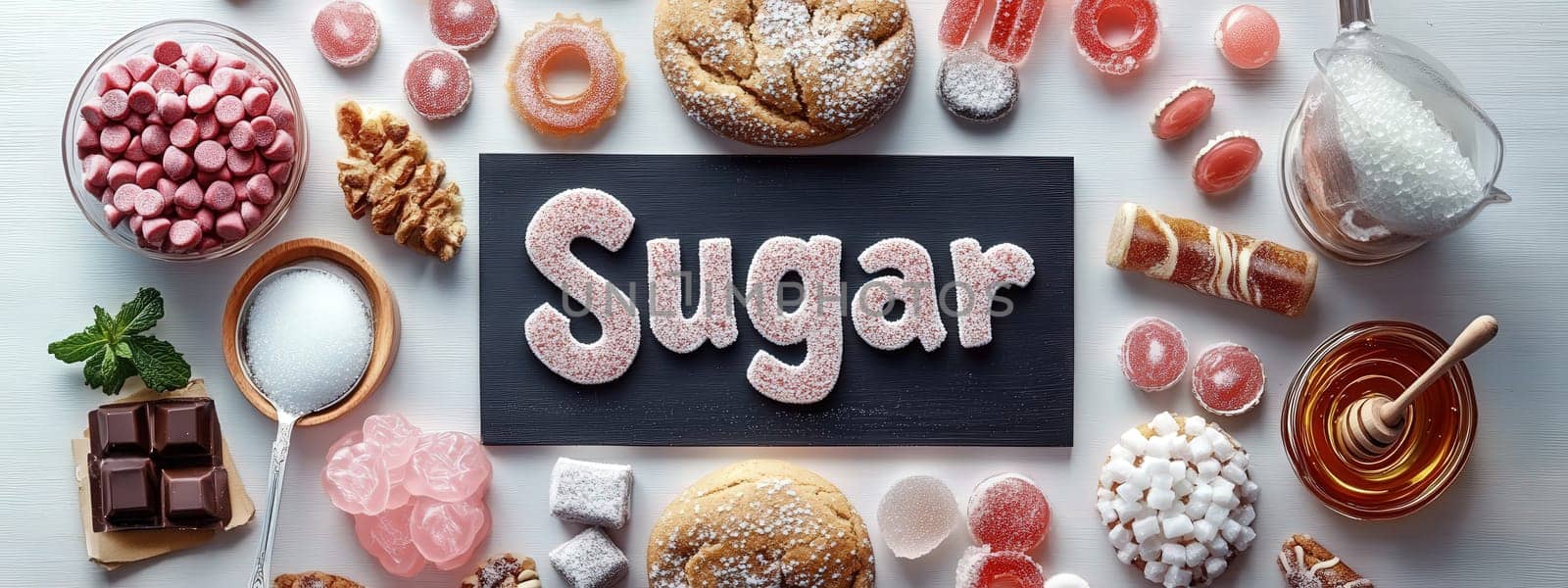 different products containing sugar. Selective focus. food.