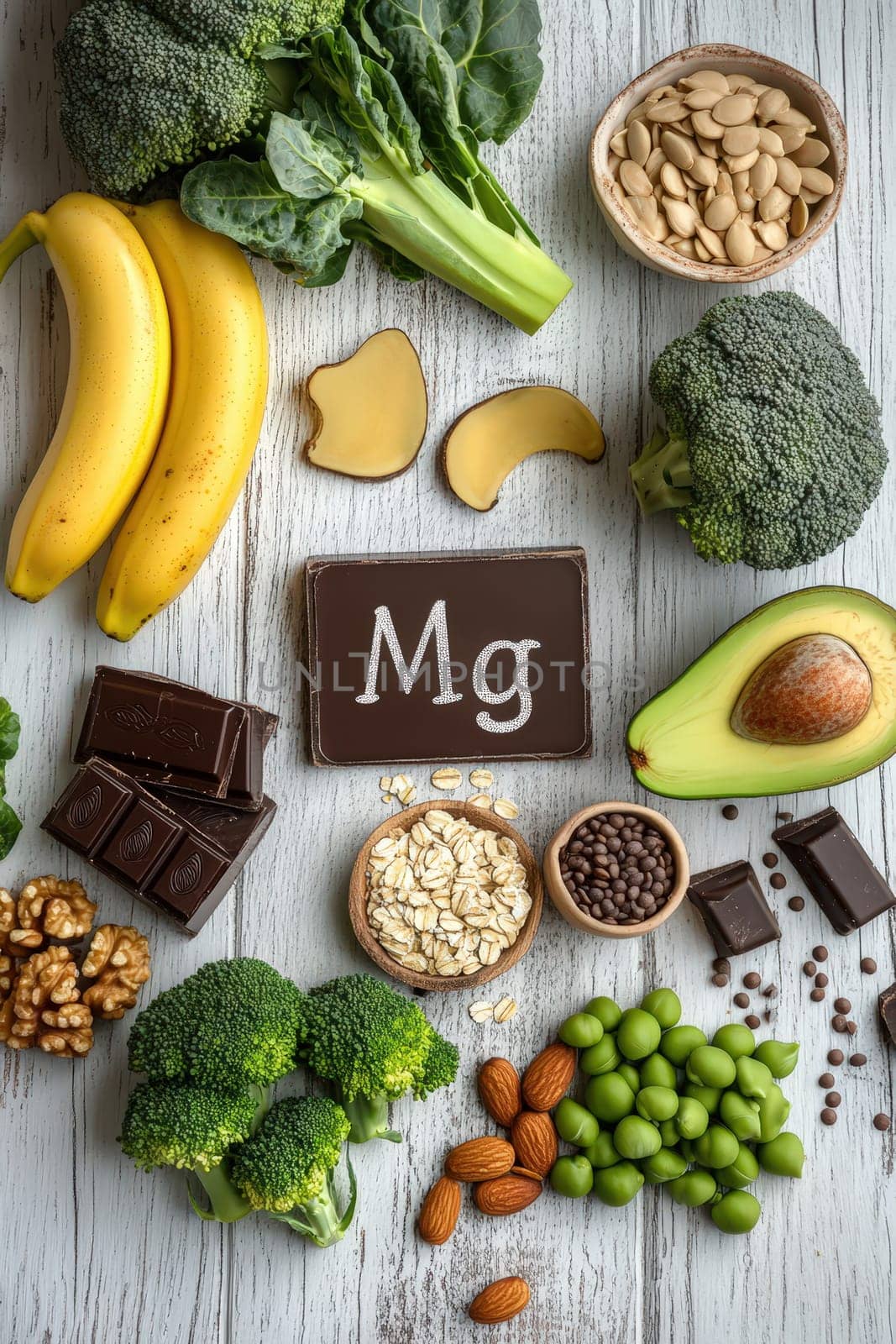 different products containing magnesium. Selective focus. food.