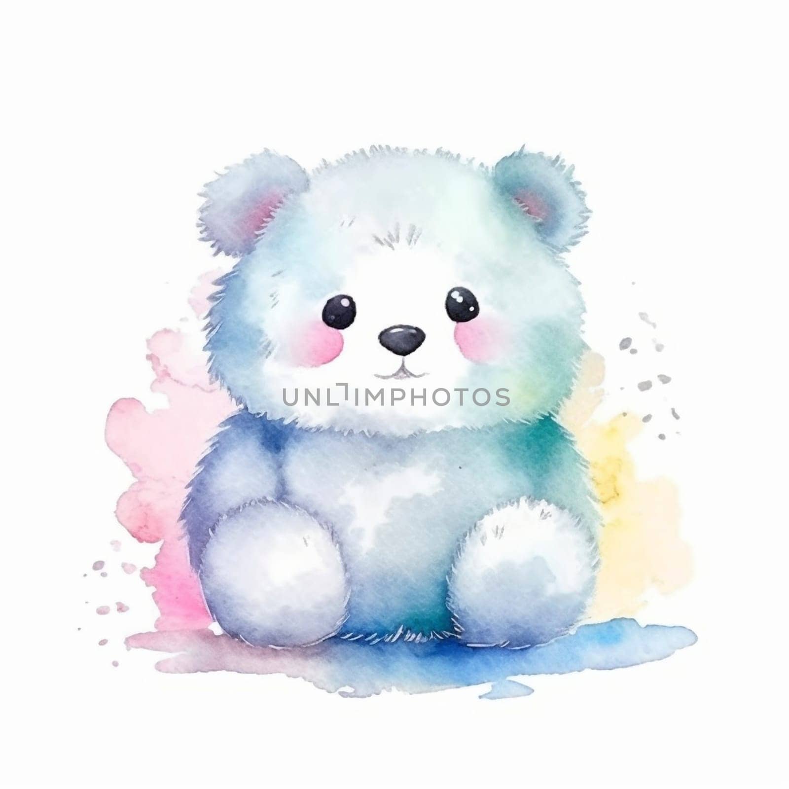 Cute kawaii animal cartoon character isolated on the white background, created with generative AI