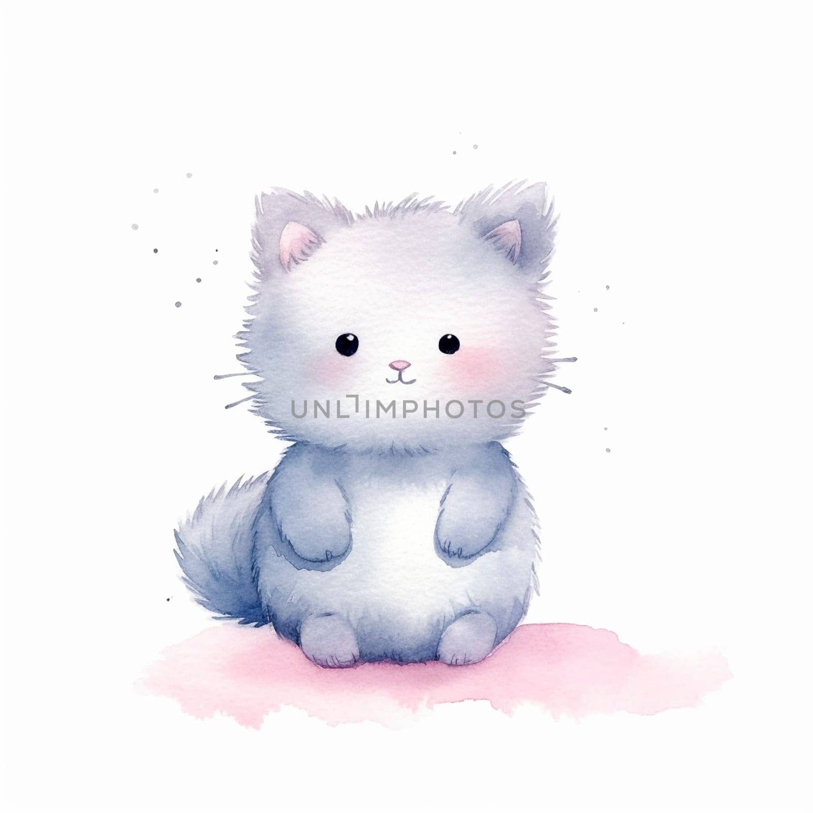 Cute kawaii animal cartoon character isolated on the white background, created with generative AI