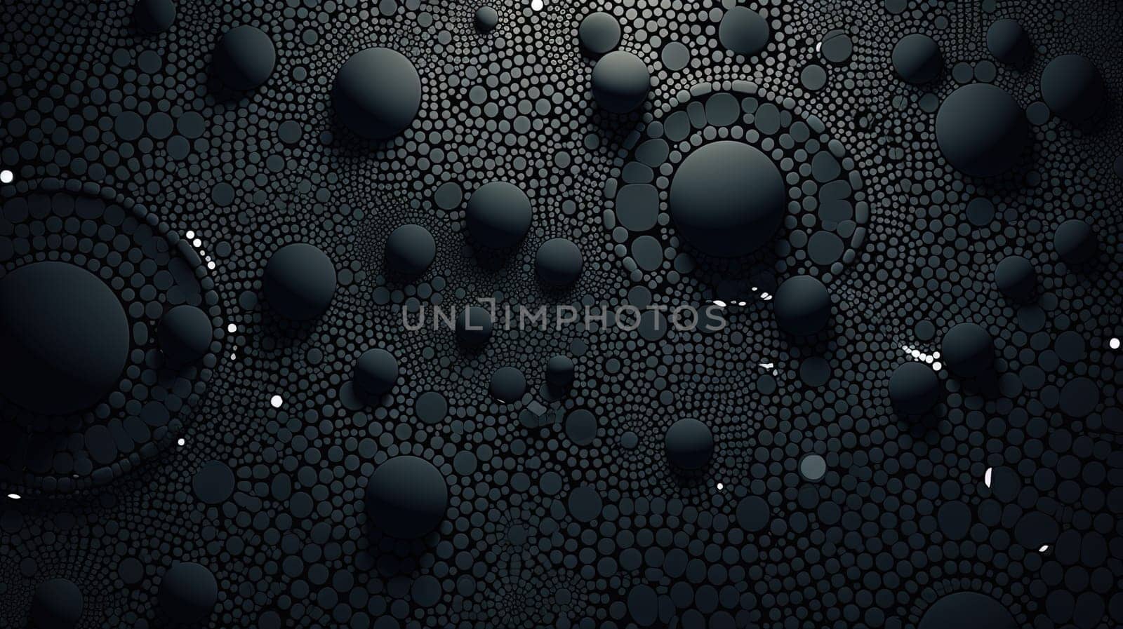 Abstract background with dotted fractal ornament and science styled cellular mesh. Generated AI.