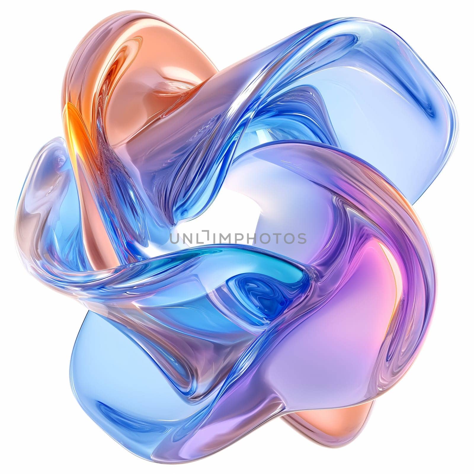 Fluid round 3D shape of liquid splash of holographic glass in motion. Iridescent liquid sphere. Generated AI