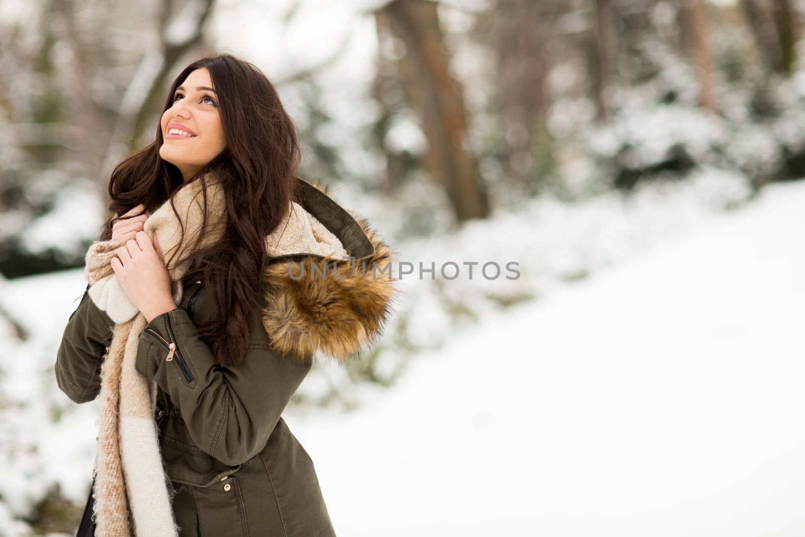 Pretty young woman on a cold winter day