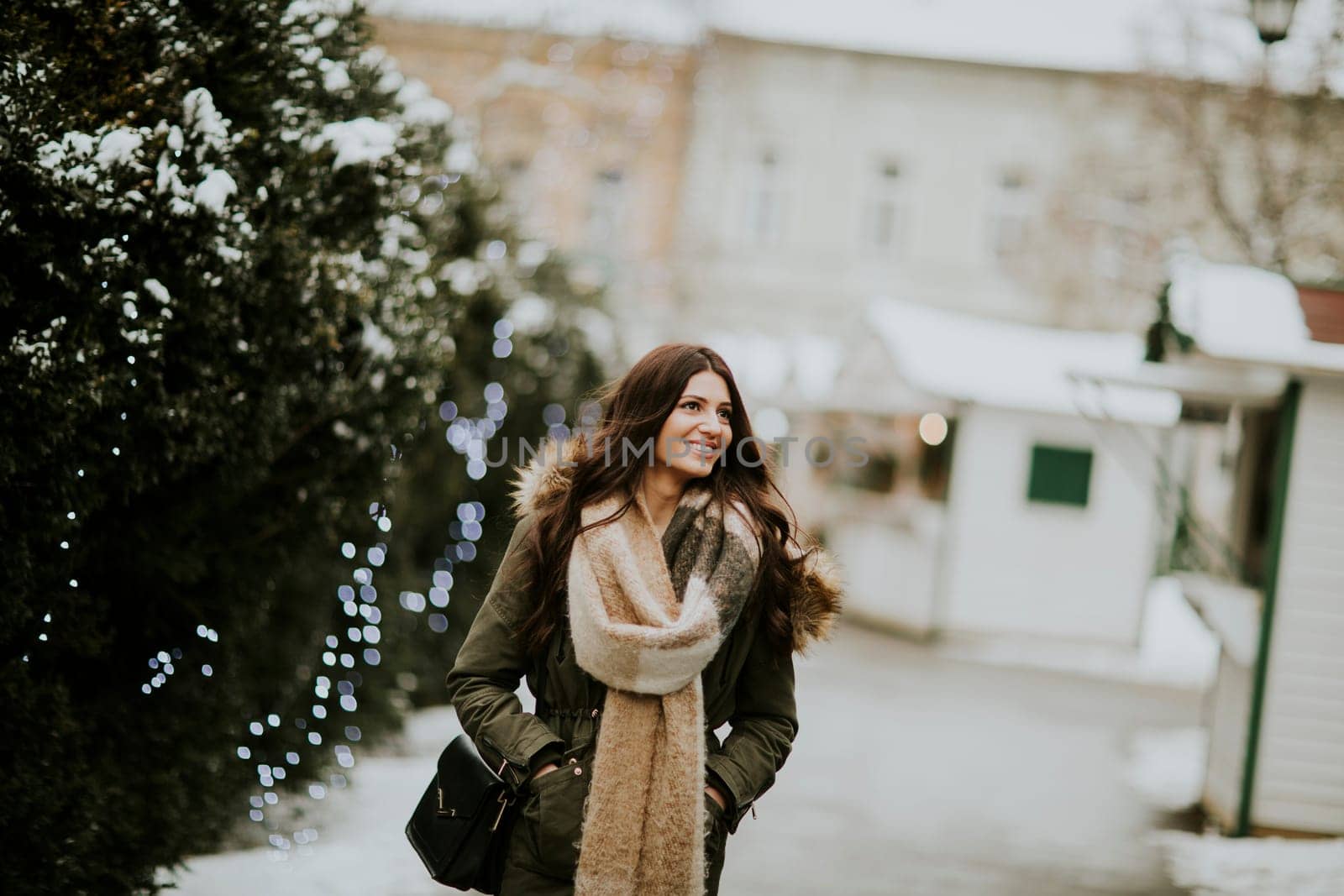 Pretty young woman on a cold winter day