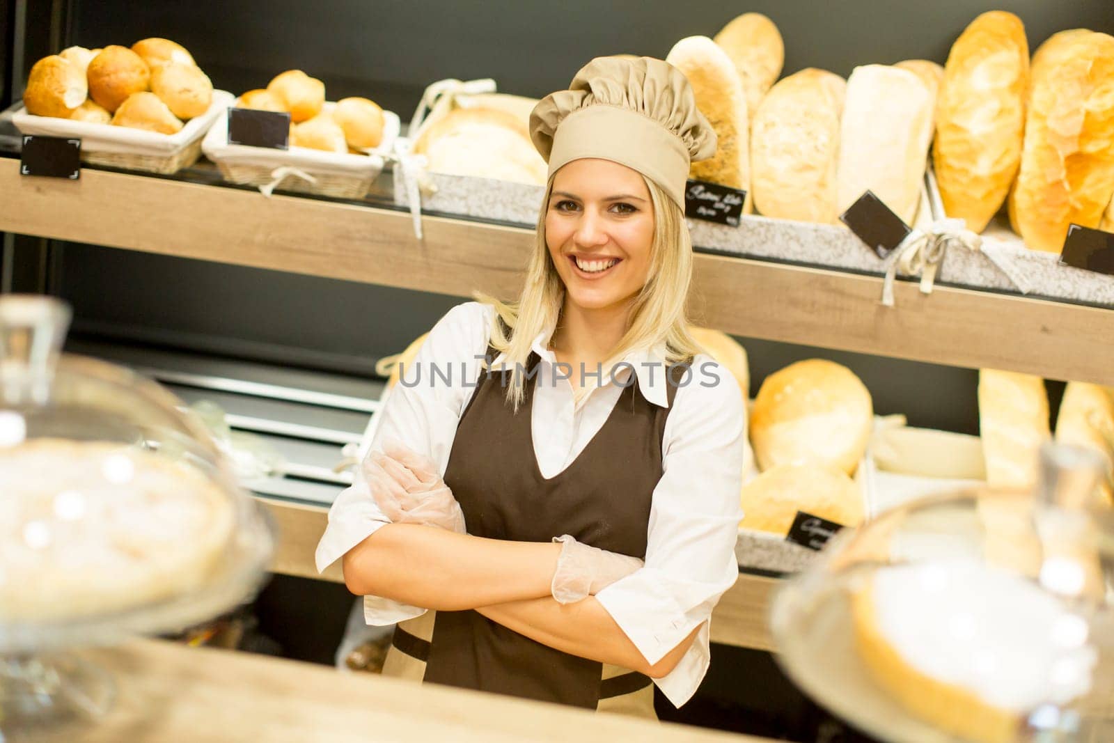 Young woman working in a bakery