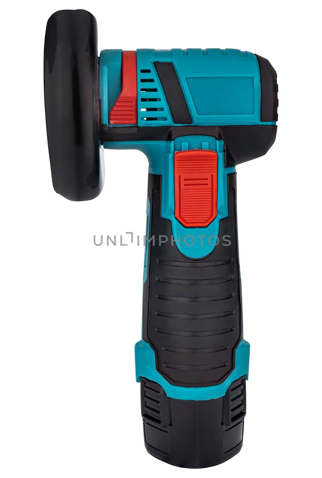 Modern cordless sander with ergonomic housing.