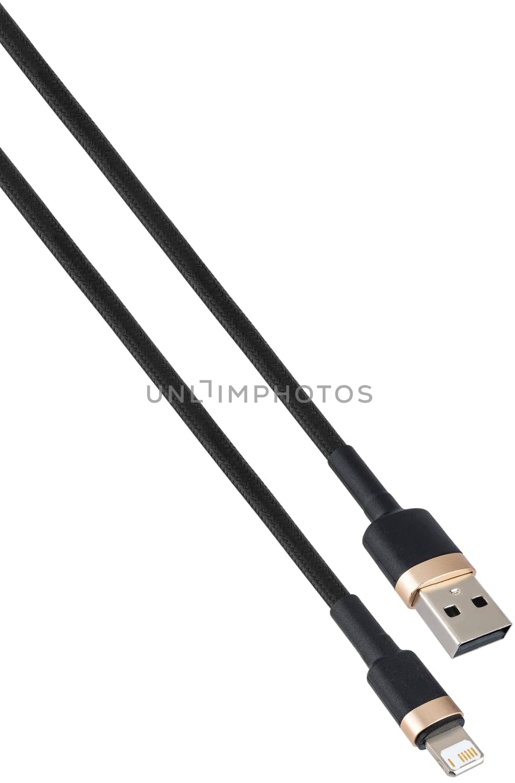 Durable and stylish USB to Lightning cable on a white background.