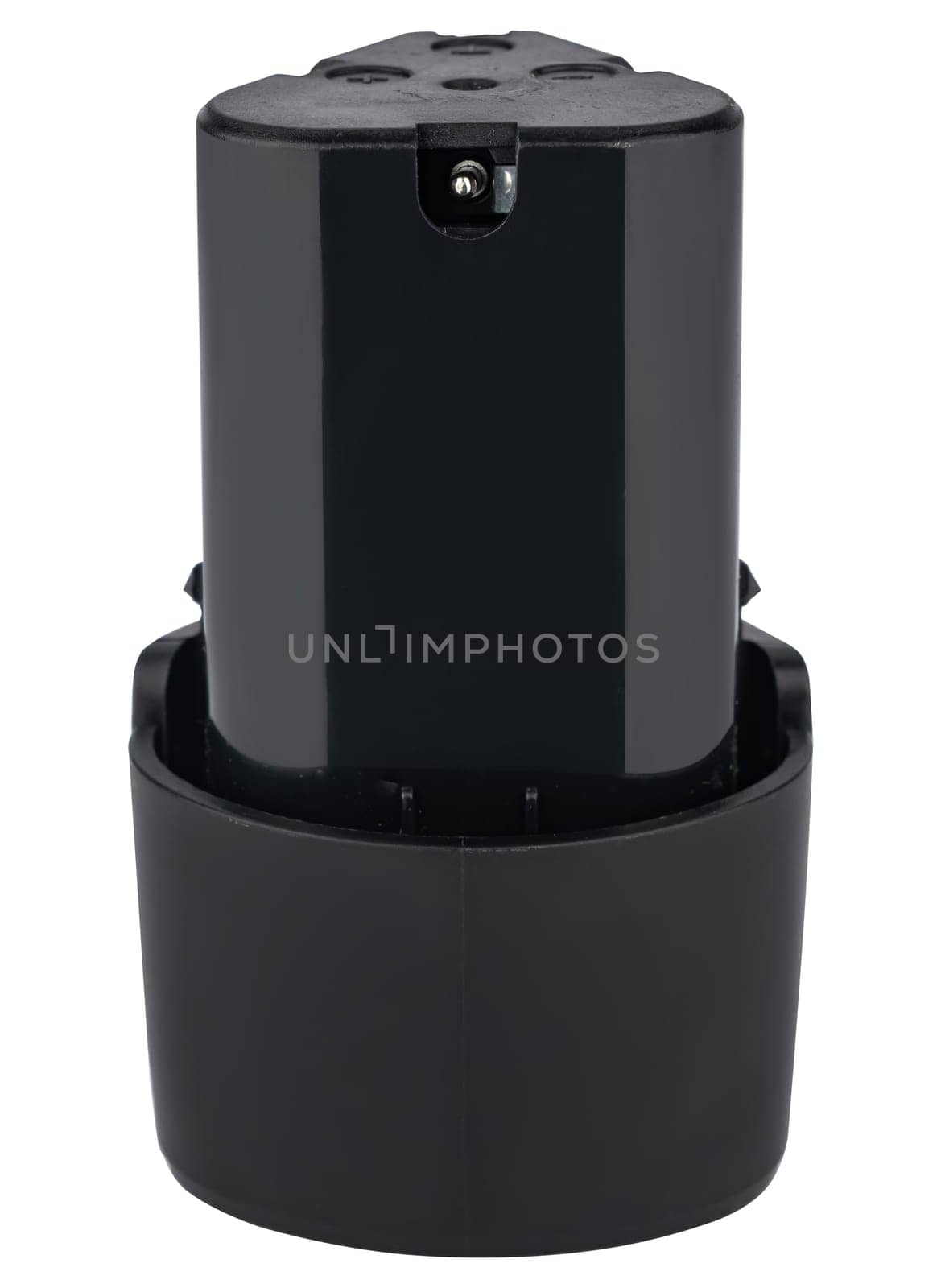 Battery for power tools, for screwdriver, on white background in insulation.