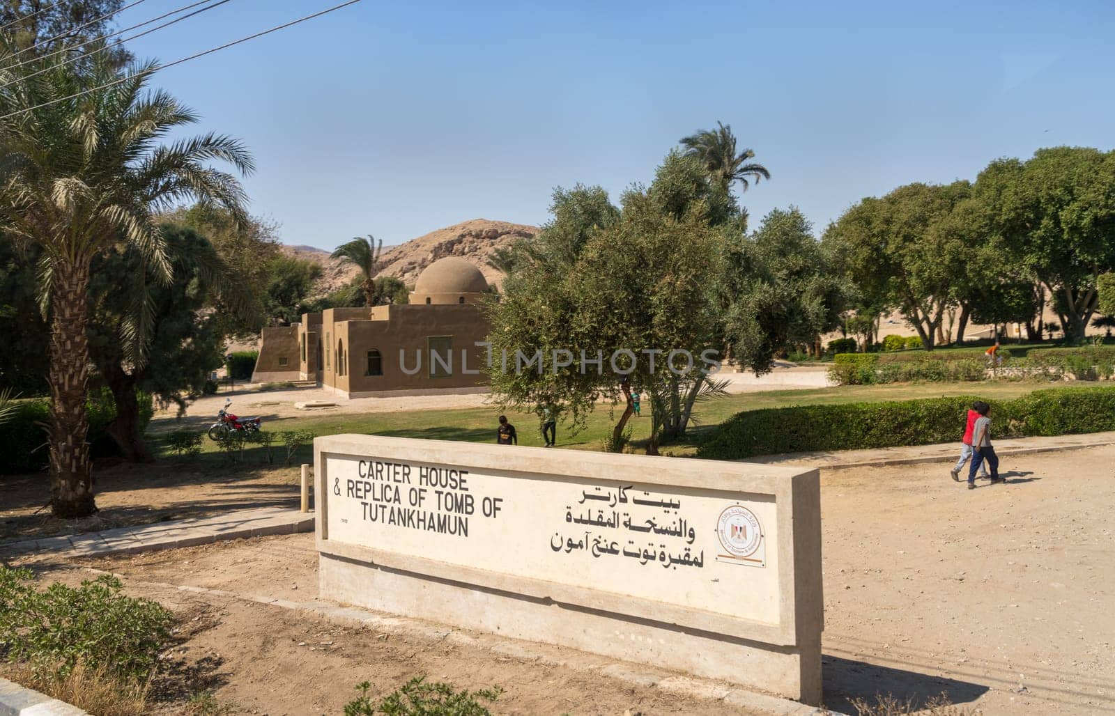 Luxor, Egypt - 2 November 2024:Exterior of Howard Carter house who discovered the tomb of Tutankhamun