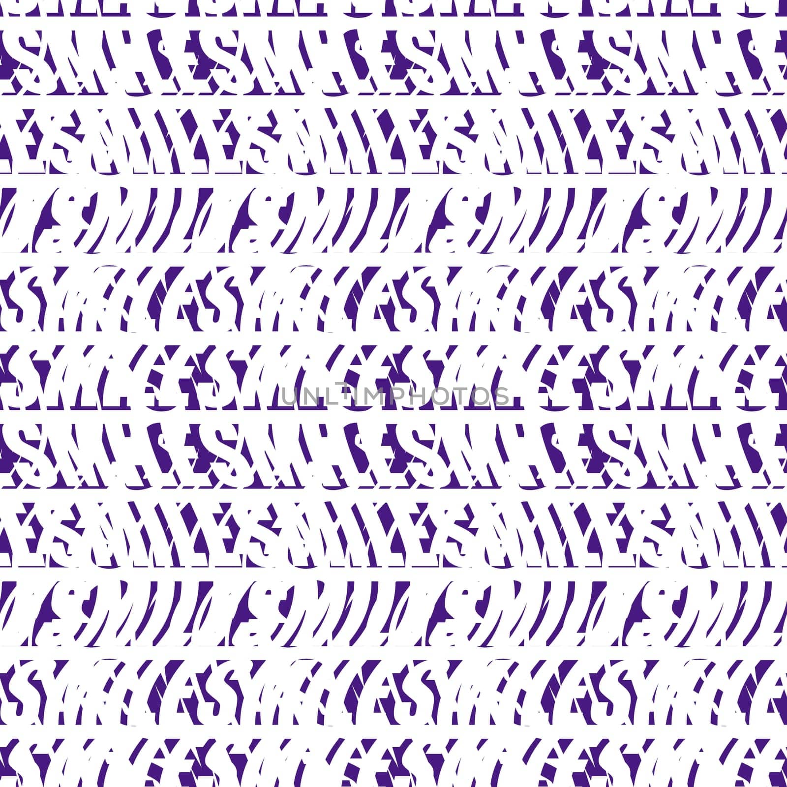 Bright playful funny seamless pattern with quote word smile