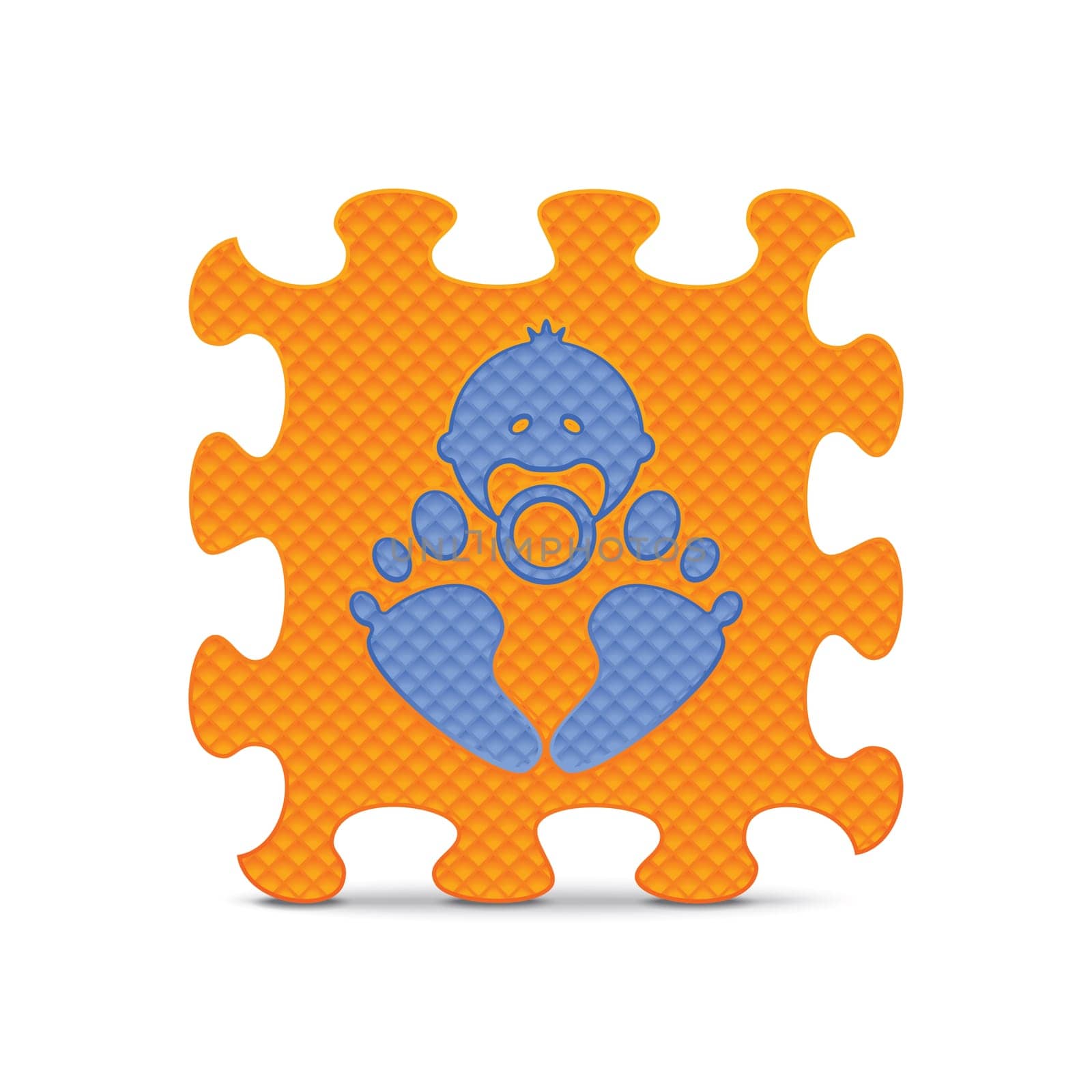 Baby sign made with alphabet puzzle - vector illustration