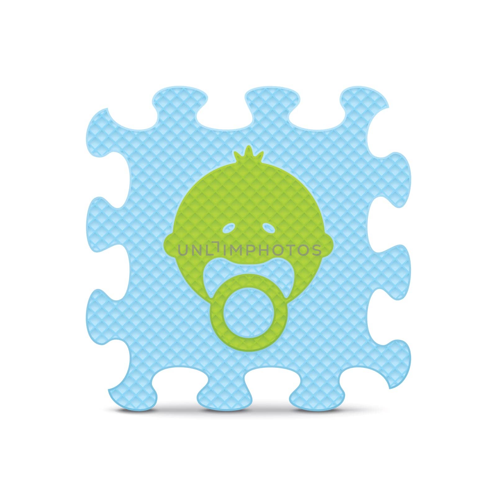 Baby sign made with alphabet puzzle - vector illustration