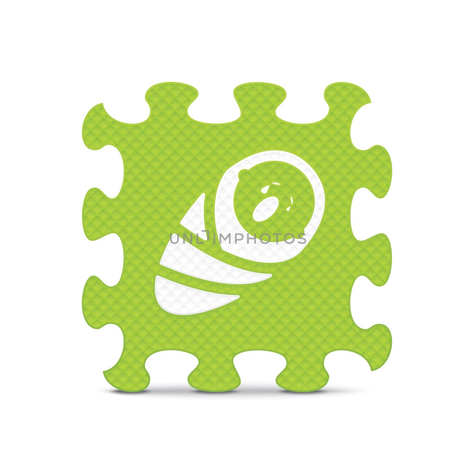 Baby sign made with alphabet puzzle - vector illustration