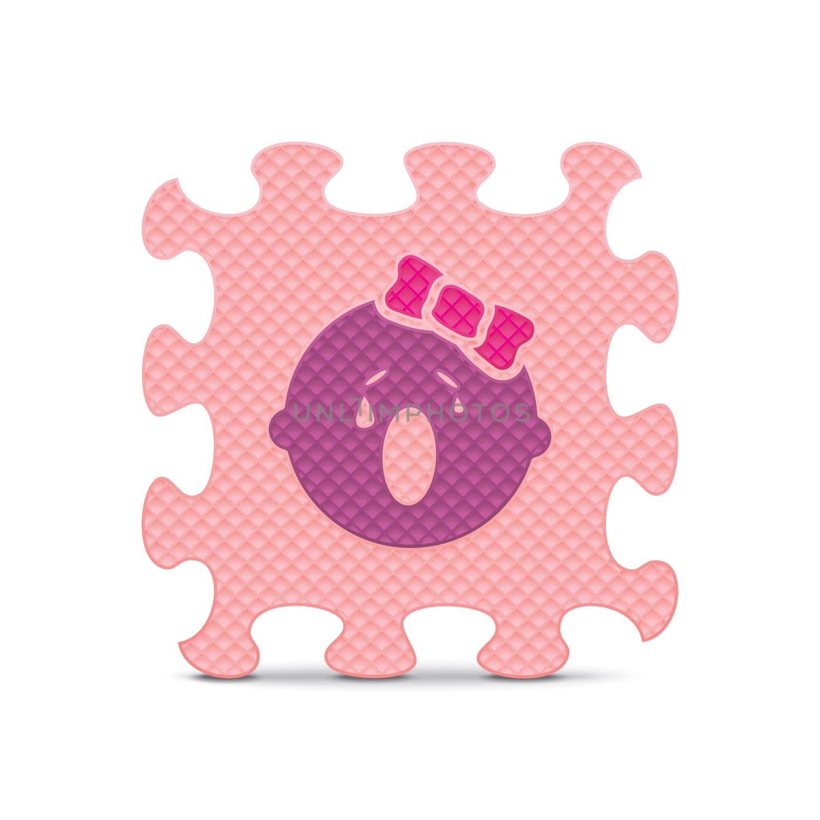 Baby sign made with alphabet puzzle - vector illustration