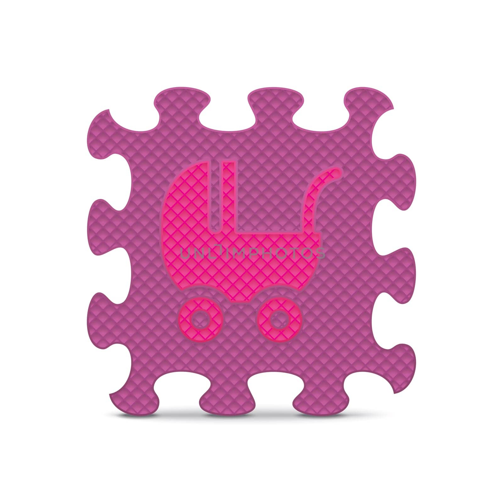 Baby sign made with alphabet puzzle - vector illustration
