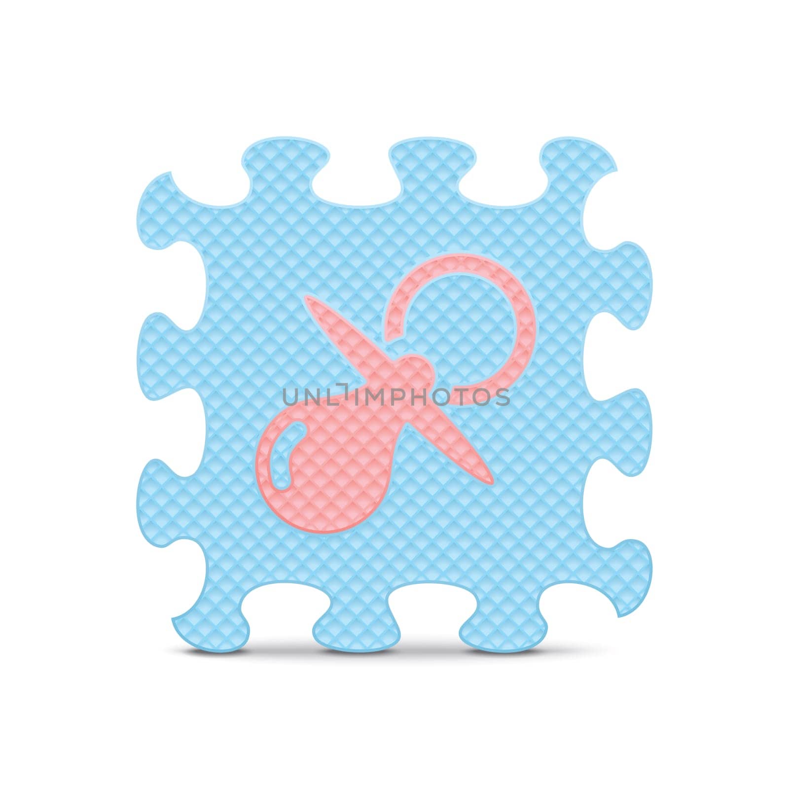 Baby sign made with alphabet puzzle - vector illustration