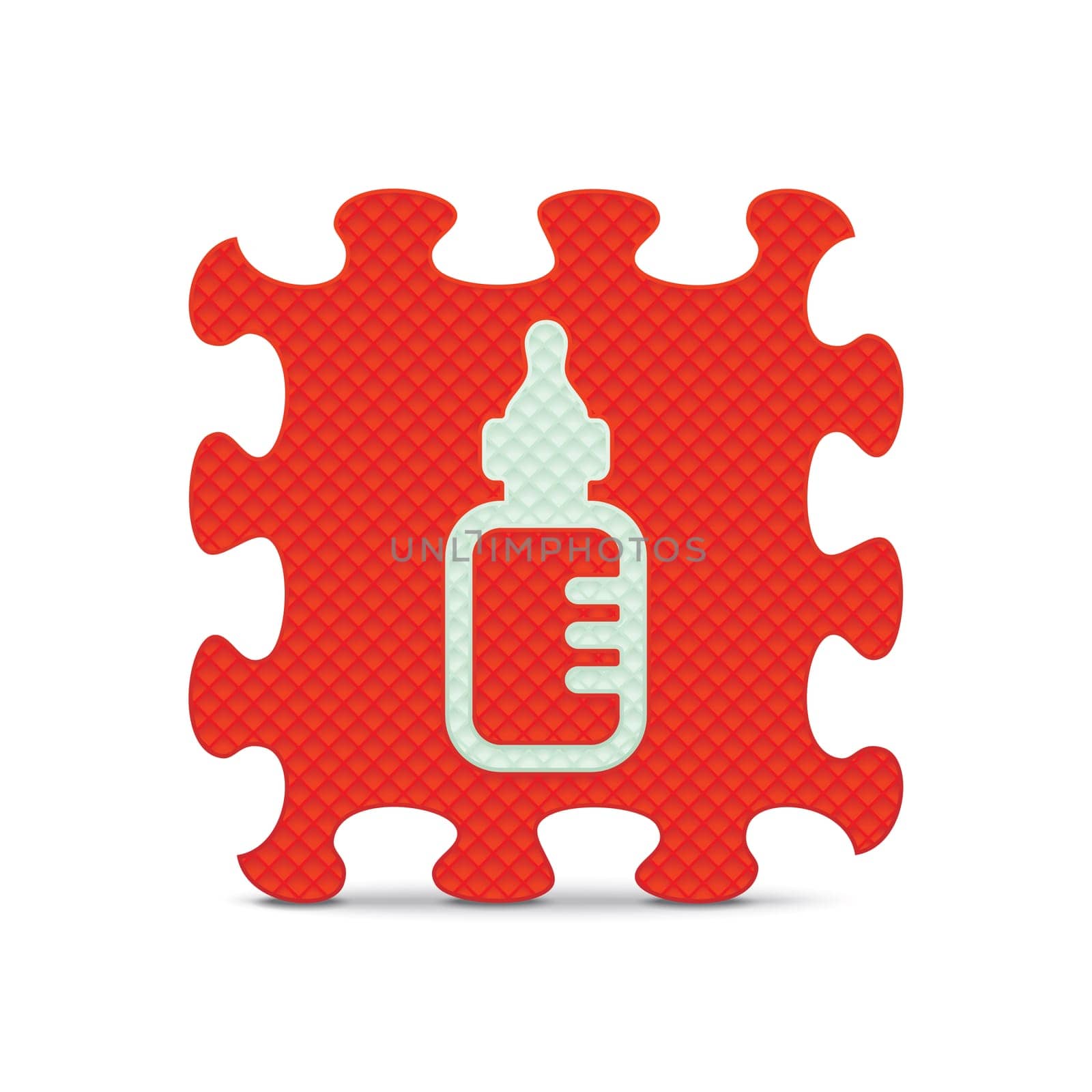 Baby sign made with alphabet puzzle - vector illustration