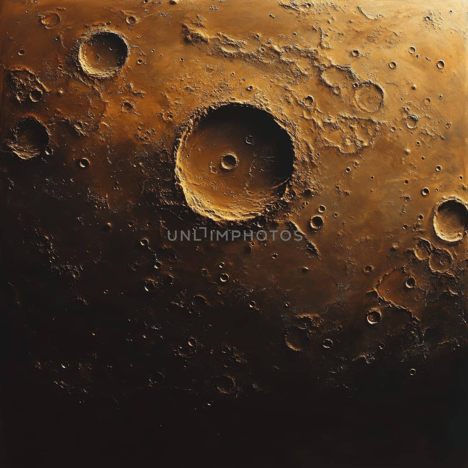 A vast expanse of the Martian surface filled with distinct craters and rocky terrain highlights the unique geology of the red planet.