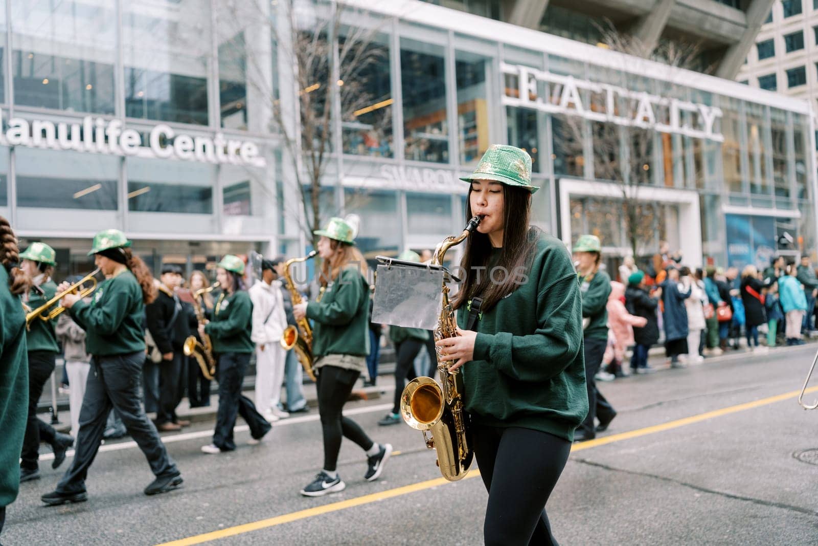 Musicians join a vibrant parade that showcases their exceptional skills and artistry