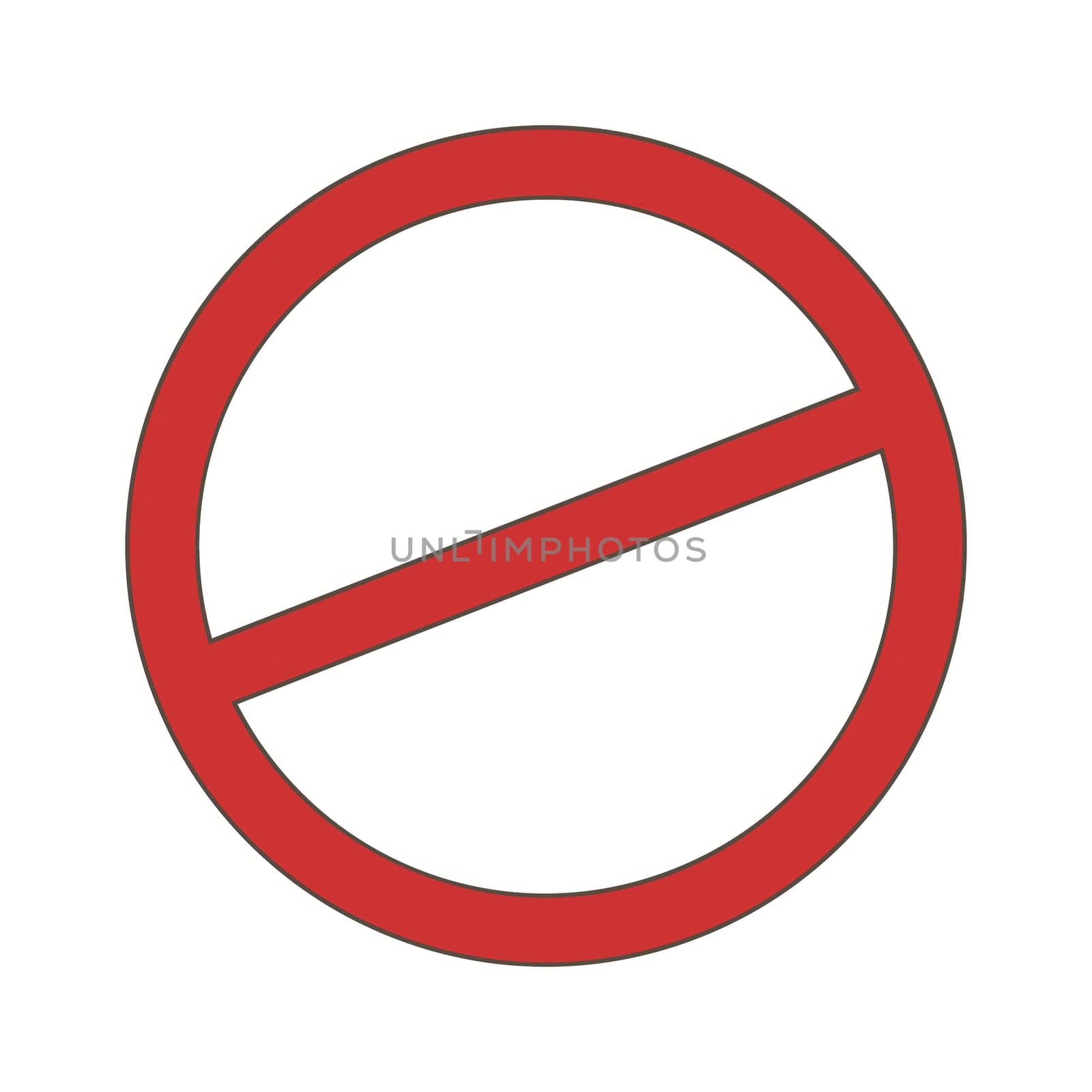 A red circle with a white line in the middle. The circle is a no smoking sign. The red color of the sign is bold and eye-catching